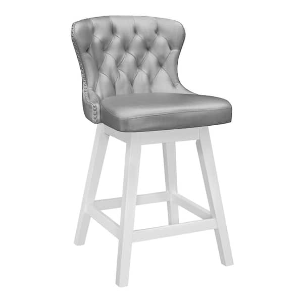 Hillsdale Furniture Rosabella 37 in. White Swivel Counter Height Stool