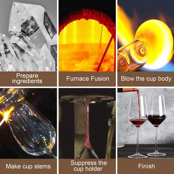 13 oz. Crystal Clear Wine Glass Set ((set of 4))-Hand Blown Lead-Free Glass,  Great Gift Packaging for Daily Use 29CPH048068 - The Home Depot