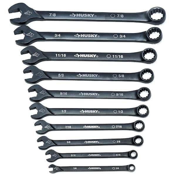 Husky - SAE Long-Pattern Universal Combination Wrench Set (10-Piece)