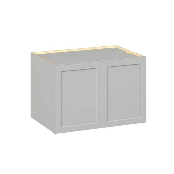 Emerson Whisper Gray Wall Bridge 2 door Ready to Assemble Kitchen Cabinet (36 in. W x 24 in. H x 24 in. D)