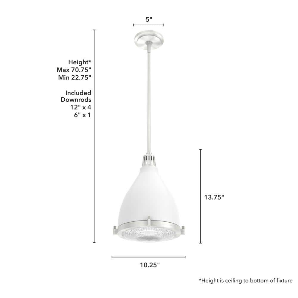 Hunter Bluff View Fresh White Dome LED Pendant Light