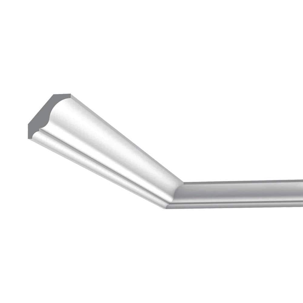 Primed White Polystyrene Crown Moulding 1-1/8 in x 78-3/4 in
