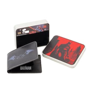 Batman Logo Bifold Sport Wallet, Slim Wallet with Decorative Tin Multicolor, Unisex