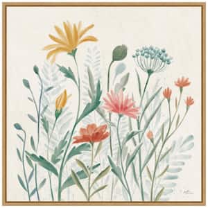 "Wildflower Vibes III" by Janelle Penner 1-Piece Floater Frame Canvas Transfer Nature Art Print 22 in. x 22 in.