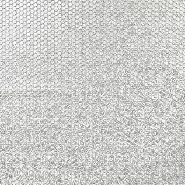 Majeste Glossy Silver 12.2 in. x 12.2 in. Glass Mosaic Wall and Floor Tile (10.34 sq. ft./case) (10-pack)