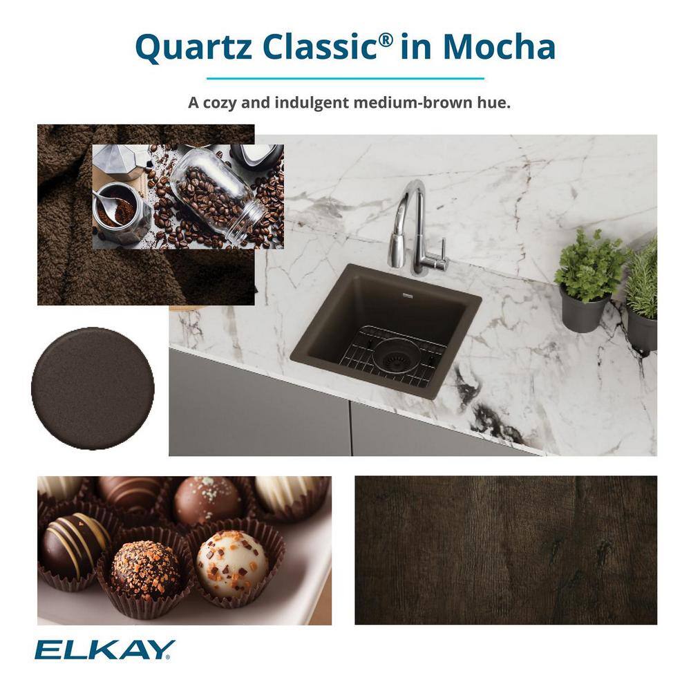 Mocha Quartz Double Bowl Undermount Kitchen Sink