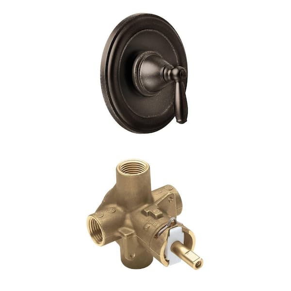 Brantford Oil Rubbed Bronze Posi-Temp Valve Trim Kit (Valve Not Included) and 1/2 in. IPS Shower Valve Combo