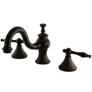 Naples Lever 8 in. Widespread 2-Handle High-Arc Bathroom Faucet in Oil Rubbed Bronze