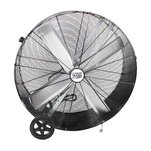 Pro FLEX 48 In. 2-Speed Belt Drive Drum Fan in Black with Poly Housing