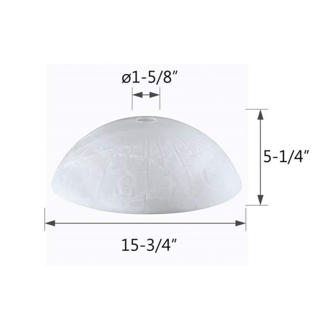 Frosted Clear Glass Bowl Shade for Torchiere Lamps