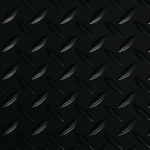 Diamond Tread 10 ft. x 24 ft. Midnight Black Commercial Grade Vinyl Garage Flooring Cover and Protector