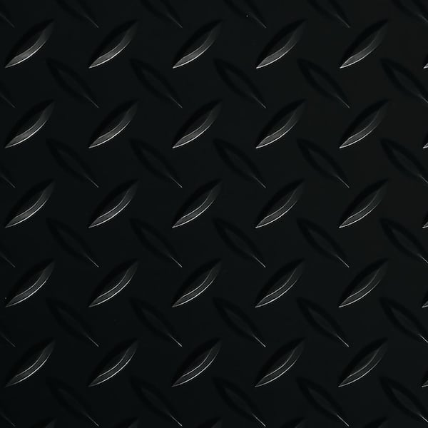 G-Floor Diamond Tread 10 ft. x 24 ft. Midnight Black Commercial Grade Vinyl Garage Flooring Cover and Protector
