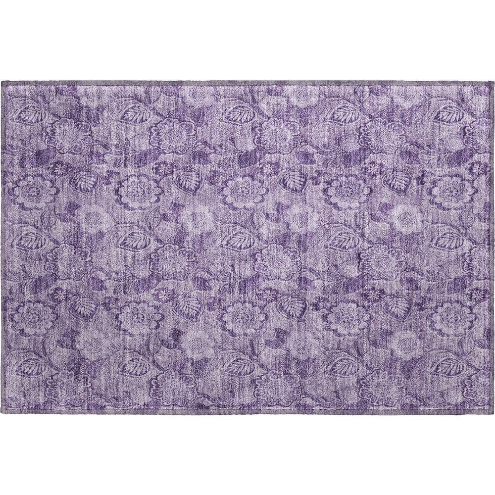 Mayfield Premium Machine Washable Abstract AMF1939 Plum 2 ft. x 3 ft. Accent Rug price history on PriceWatchPro