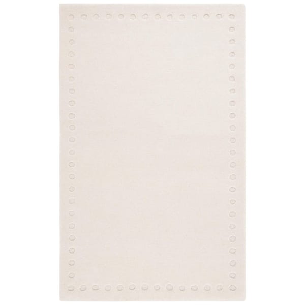 Metro Ivory 8 ft. x 10 ft. Dotted Border Area Rug