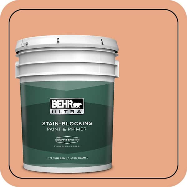 BEHR ULTRA 5 gal. #240D-4 Ceramic Glaze Extra Durable Semi-Gloss Enamel Interior Paint & Primer