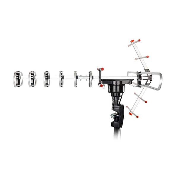 Karl home HDTV Outdoor Amplified Antenna HD TV 36dB Rotor Remote 360-Degree UHF/VHF/FM