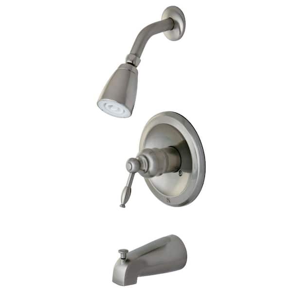 Knight 1-Handle 1-Spray Tub and Shower Faucet 2 GPM in Brushed Nickel
