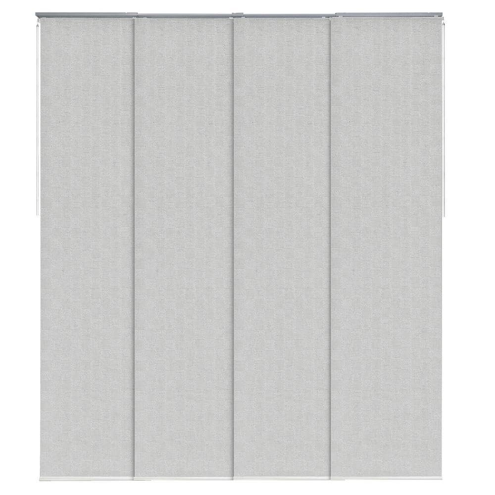 Bishop Adjustable Gray Fabric Sliding Panel Track Blinds