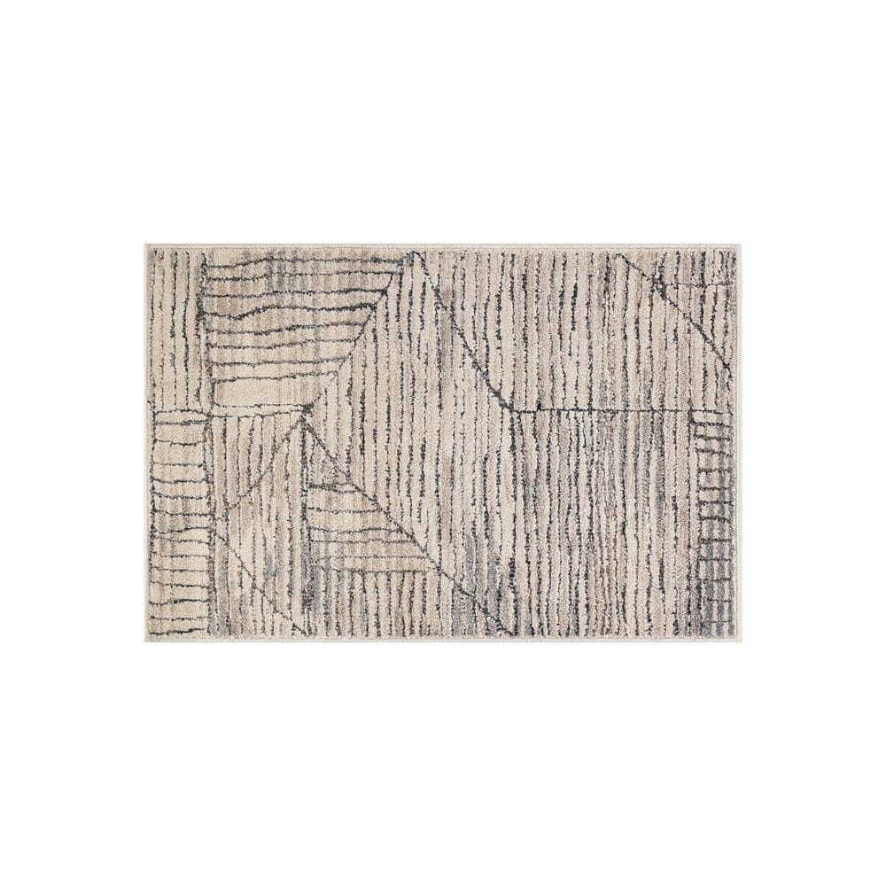 Abstract Ablock Linen Indoor High-Low Area Rug 2 ft. x 3 ft. Cream price history on PriceWatchPro