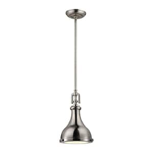 Rutherford 1-Light Brushed Nickel Pendant