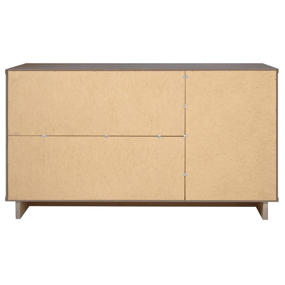 Granville Light Grey 55" Modern 3 Drawer Buffet Sideboard