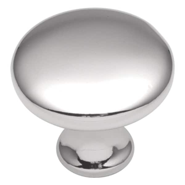 HICKORY HARDWARE Conquest Collection 1-1/8 in. Dia Chrome Finish Cabinet Door and Drawer Knob (25-Pack)