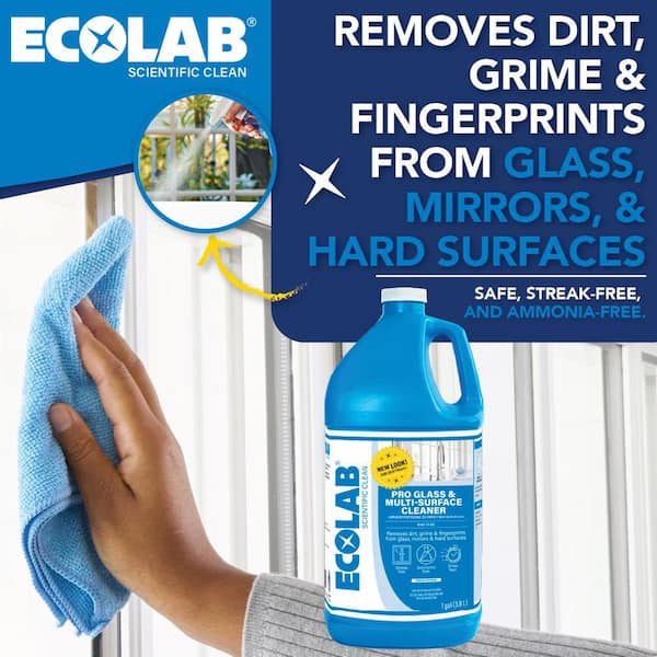 1 Gal. Ammonia-Free Pro Glass Cleaner and Multi-Surface Cleaner Spray Bottle for Windows and Mirrors