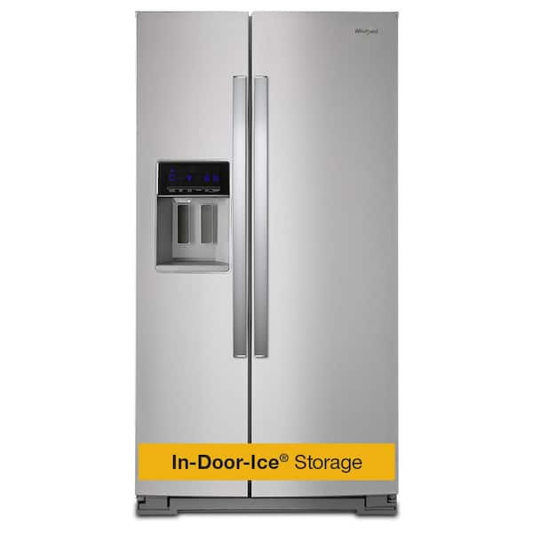 Whirlpool Whirlpool 28 cu. ft. Side by Side Refrigerator in Fingerprint Resistant Stainless Steel WRS588FIHZ