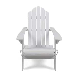 Hollywood White Folding Wood Adirondack Chair