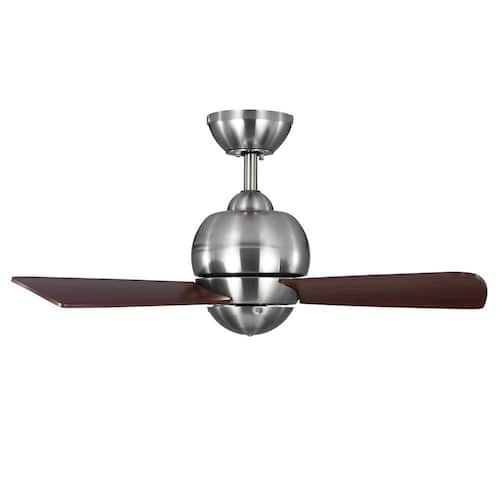 Tilo 30 in. Indoor Brushed Steel Ceiling Fan with Wall Control Ceiling Fans Without Lights
