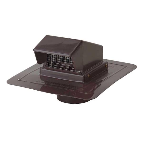 Gibraltar Building Products 4 in. Brown Plastic Roof Cap Vent