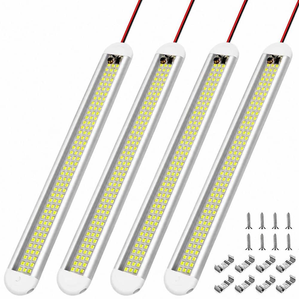 12V LED Interior Light Bar 120 LEDs 8W 5000K 1100Lm ON/Off Switch for Trailer Car RV Van Truck Boat 4 Pack price history on PriceWatchPro