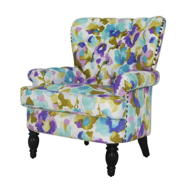 purple flower chair