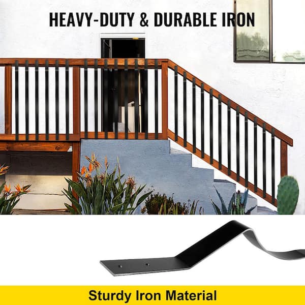 32.25 in. x 1 in. Deck Balusters Staircase Baluster Staircase Iron Baluster Wave Arc Baluster for Outdoor (51-Pack)