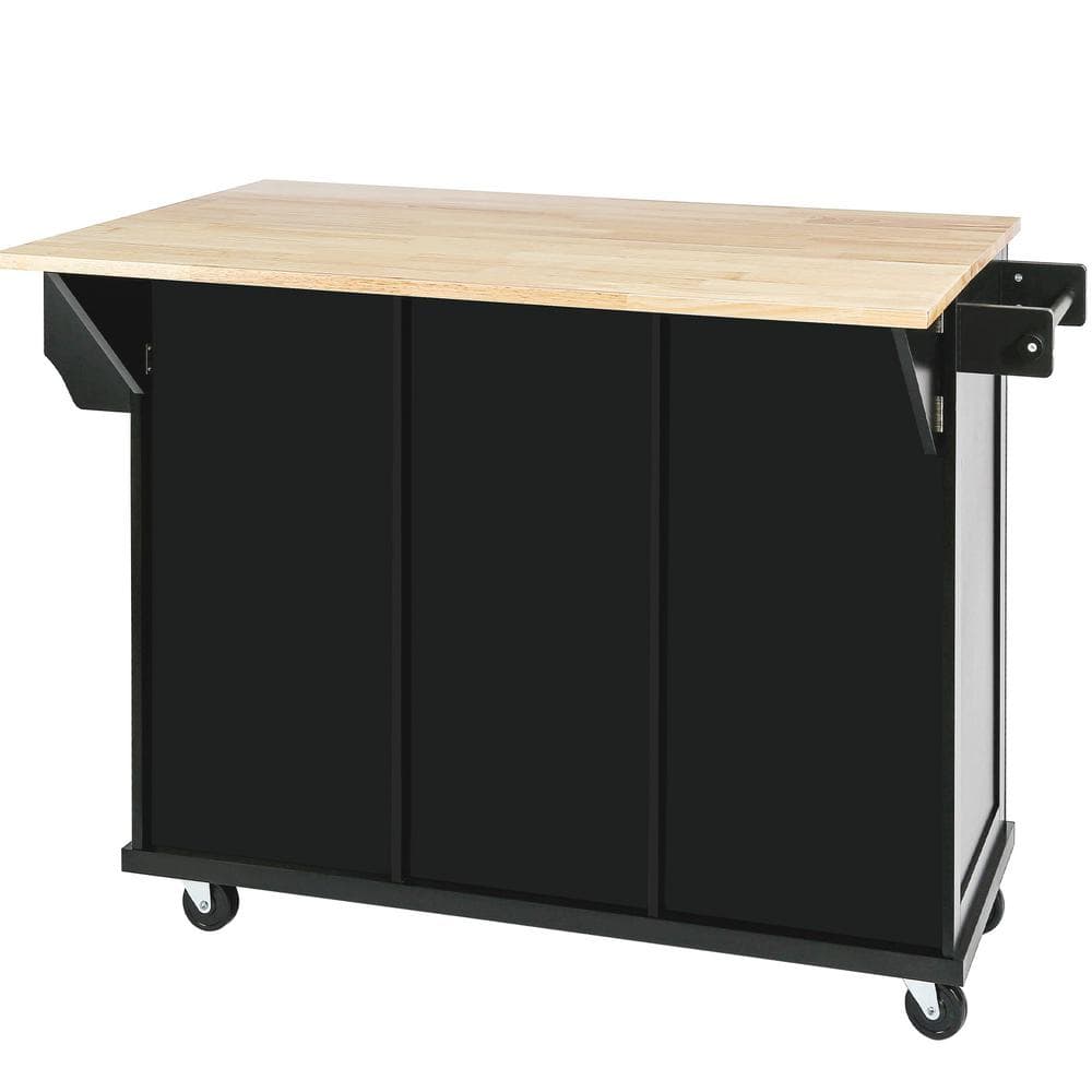 Outdoor Grill Cart with on 5 Wheels with Storage Cabinet and 3 Drawers