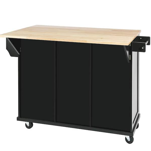 Unbranded Outdoor Grill Cart with on 5 Wheels with Storage Cabinet and 3 Drawers