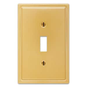 Sinclair Brushed Gold 1-Gang Toggle Wall Plate