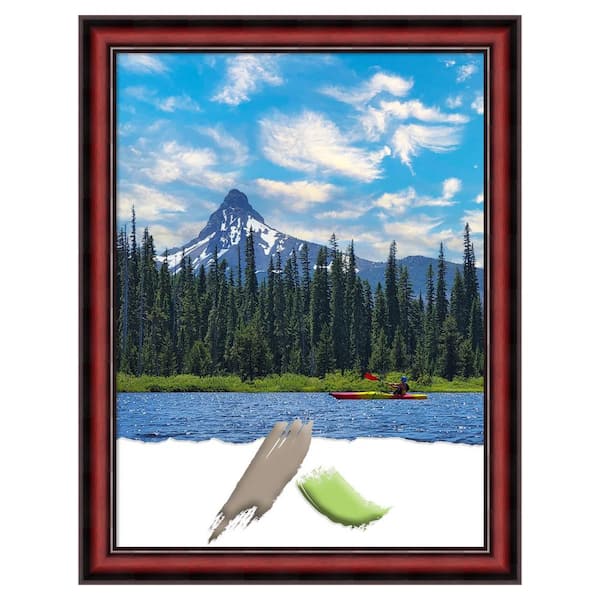 Amanti Art Rubino Cherry Scoop Wood Picture Frame Opening Size 18 x 24 in.