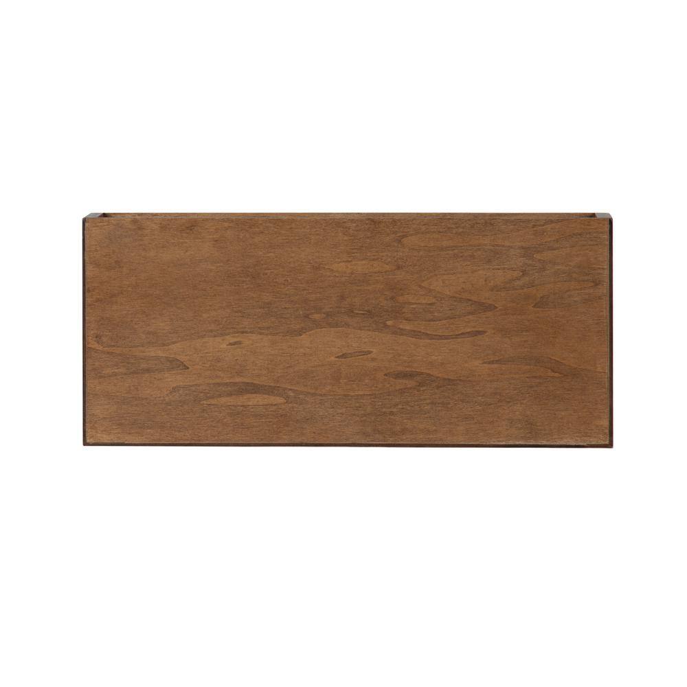 Rustic Brown Wood Floating Wall Shelves Set of 2