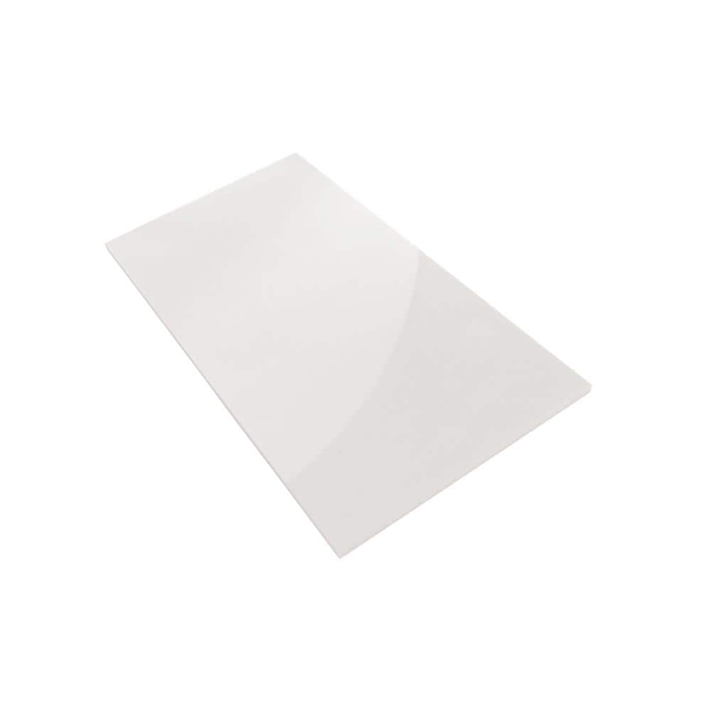 24" x 12" Polished White Marble Look Wall & Floor Tile