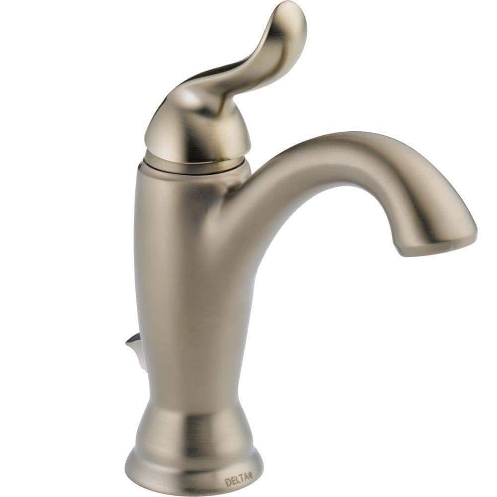 Stainless Steel Single Handle Bathroom Faucet with Drain Assembly