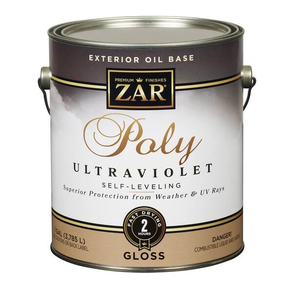 ZAR 1 gal. Clear Gloss Oil Base Exterior Polyurethane UV 34013 The