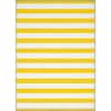 Tayse Rugs Luna Yellow 5 ft. x 7 ft. Stripes Indoor/Outdoor Area Rug LNA1112 5x7