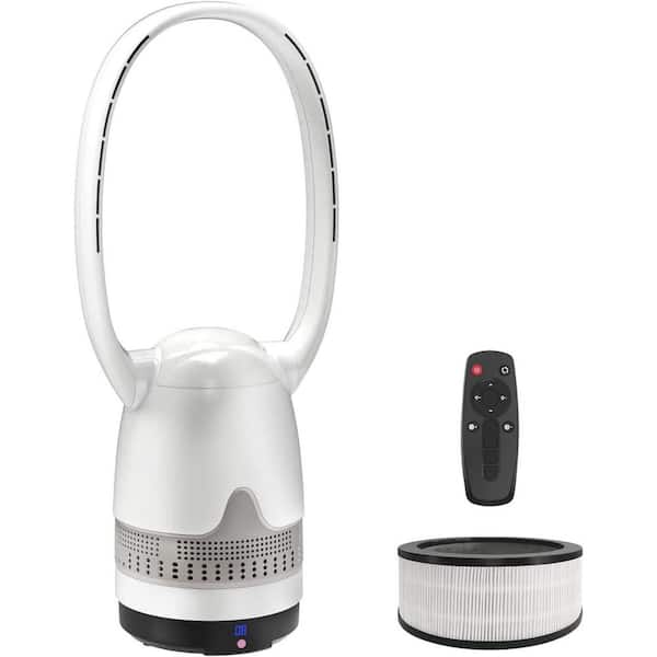 Tidoin 26 in. 8 Fan Speeds Tower Fan in White Bladeless
