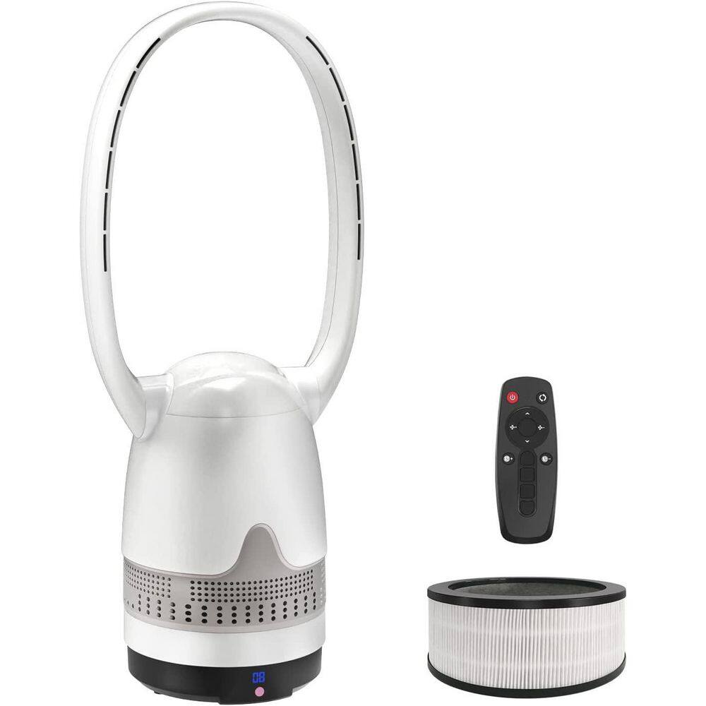 Tidoin 26 in. 8 Fan Speeds Tower Fan in White Bladeless PowSYDW1223 The Home Depot