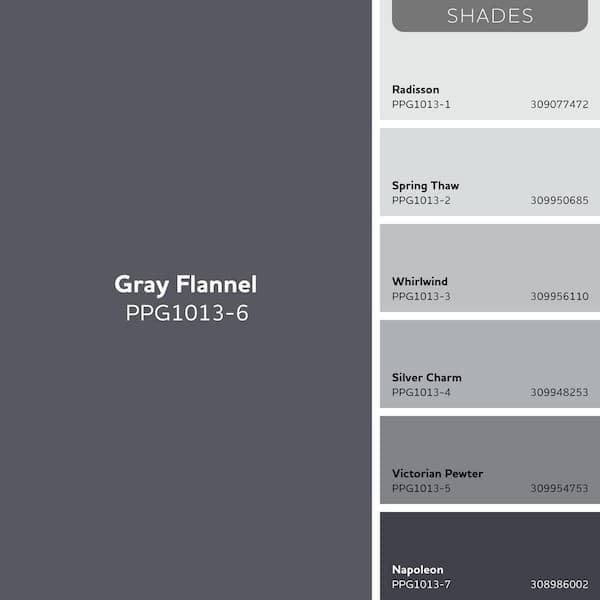 Glidden Premium 1 gal. PPG1013-6 Gray Flannel Satin Interior Latex