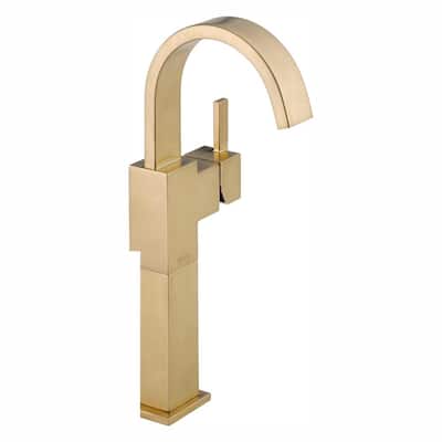 Vero Single Hole Single-Handle Vessel Bathroom Faucet in Champagne Bronze