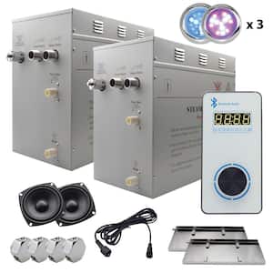 Superior Encore Plus 24kW Steam Bath Generator, Self-Draining , Bluetooth Digital Keypad, Drip Pans,Multi-Colored Lights