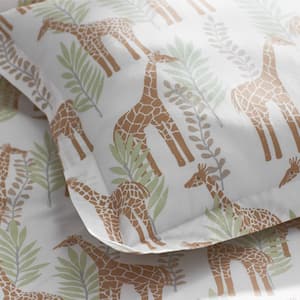 Company Kids Giraffe Play Multi Organic Cotton Percale Standard Pillowcase (Set of 2)