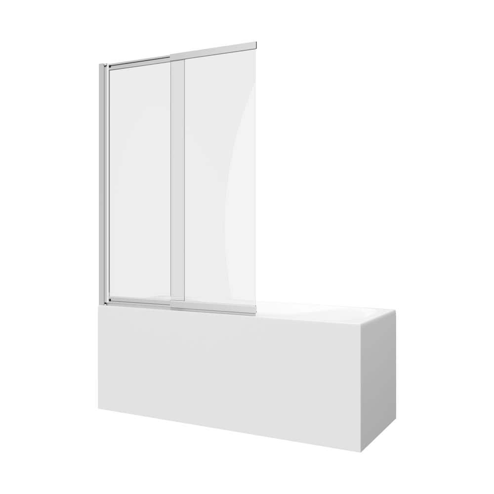Barbados 39-3/8 in. x 55-1/8 in. Framed Sliding and Pivoting Bathtub Door in Polished Chrome without Handle price history on PriceWatchPro